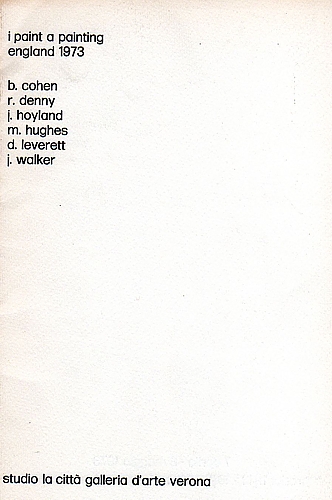 I paint a painting. England 1973