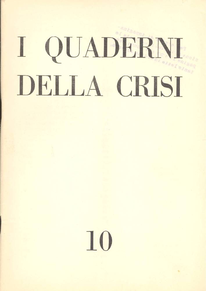 I quaderni della critica. Dicembre 1960 - N.10
