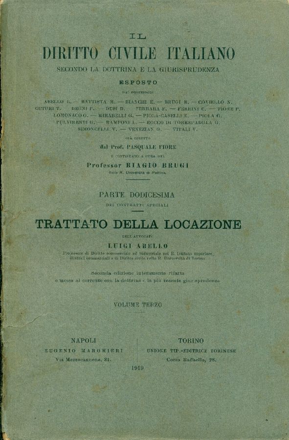 Il diritto civile italiano secondo la Dottrina e la Giurisprudenza, …