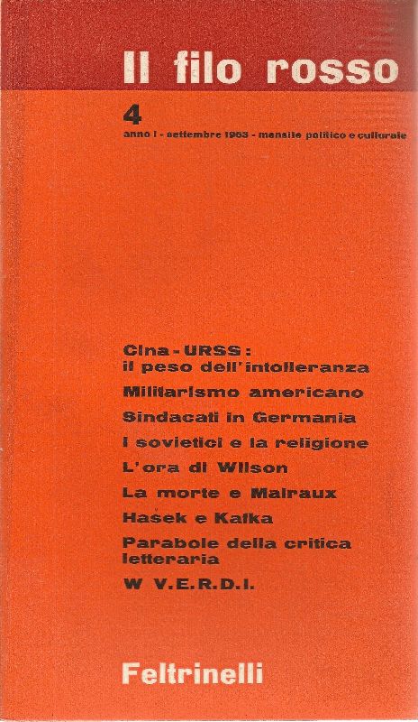 Il filo rosso. Settembre 1963