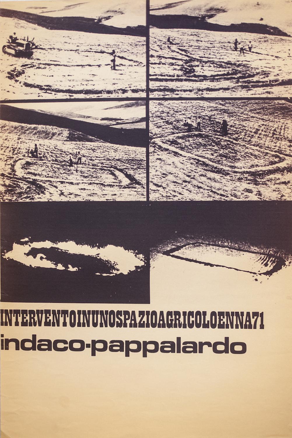Indaco Pappalardo. Intervento in uno spazio agricolo. Enna 71. Poster