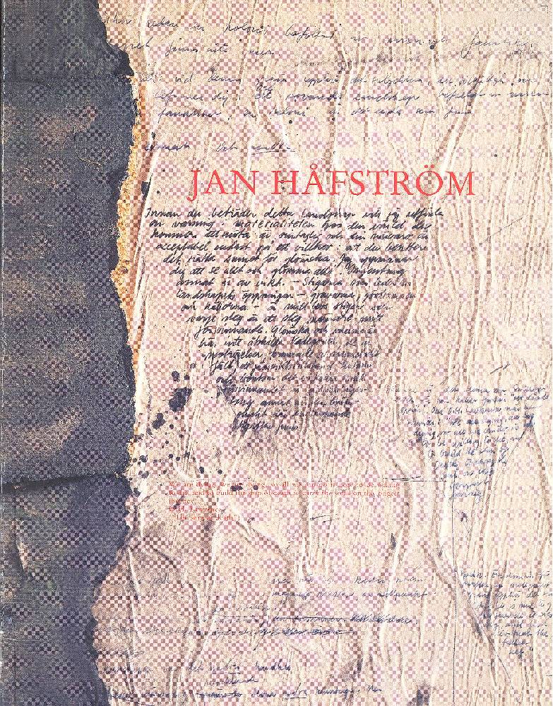 Jan Hafstrom. Peintures objets