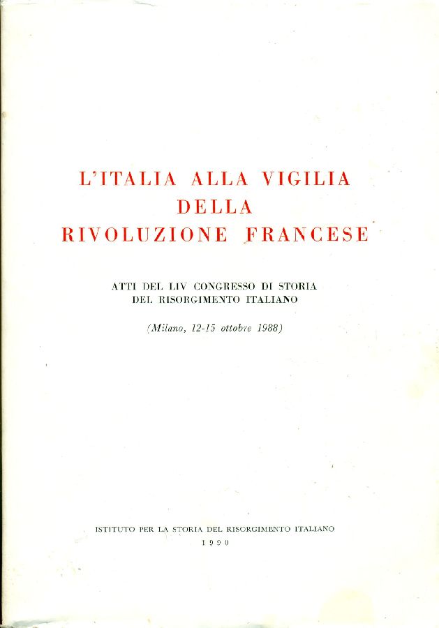L&amp;#39;Italia alla vigilia della Rivoluzione Francese