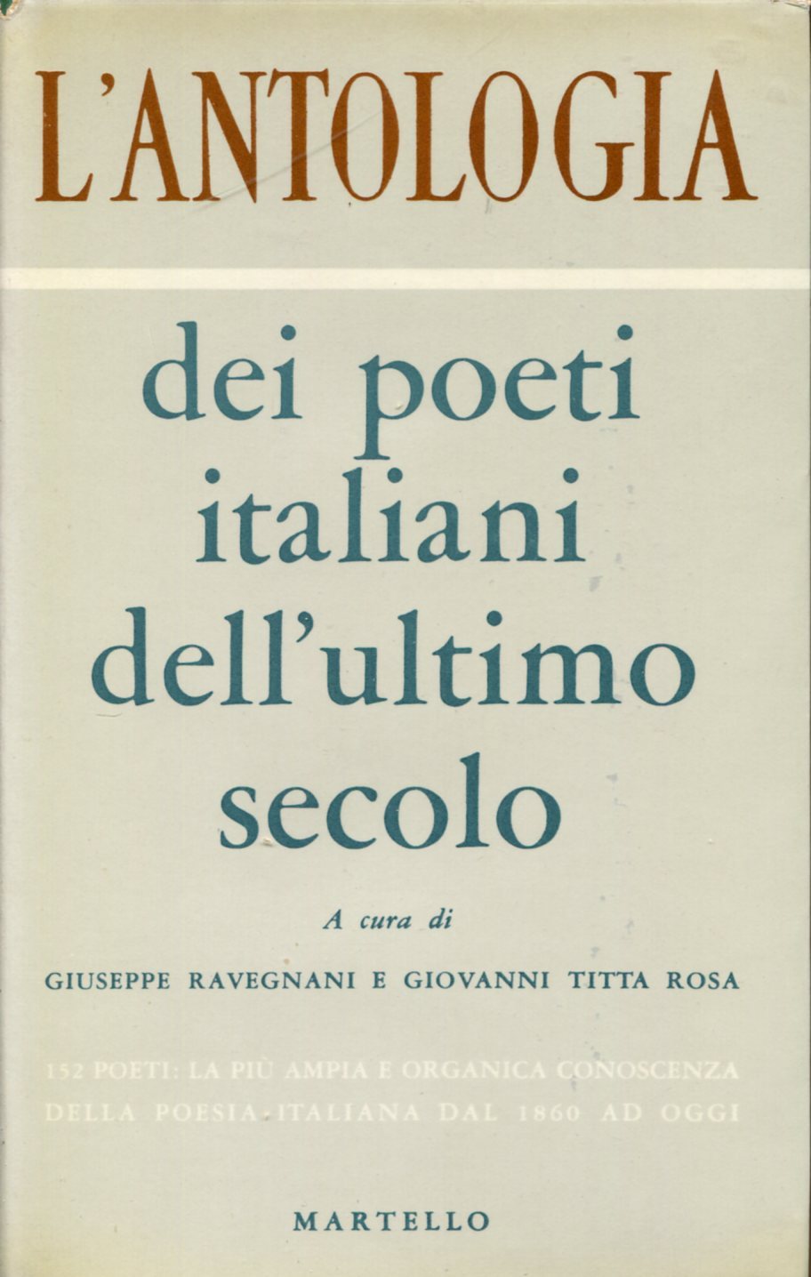 L'antologia dei poeti italiani dell'ultimo secolo