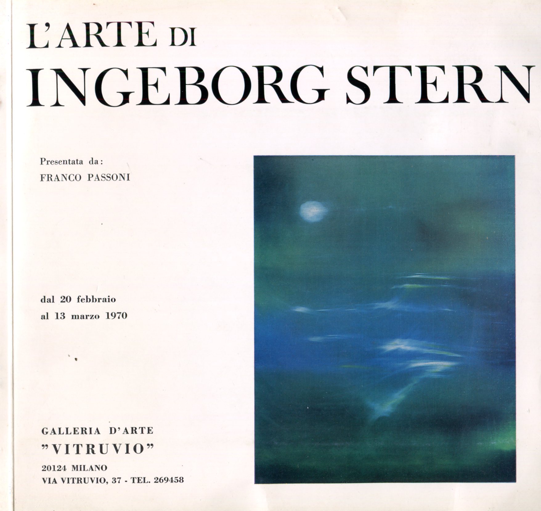 L'arte di Ingeborg Stern. Galleria d'Arte Vitruvio 1970