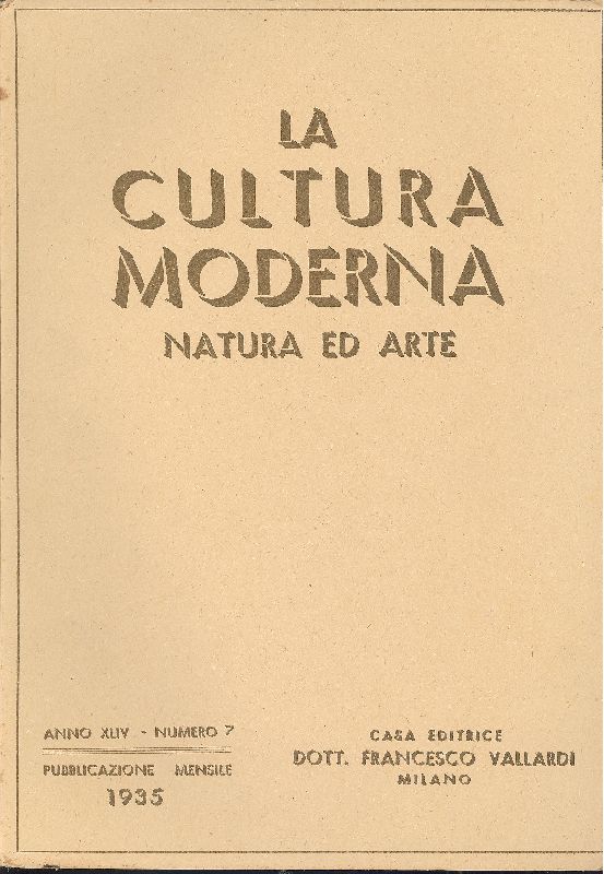 La cultura moderna. Natura ed arte. Luglio 1935 - N. …