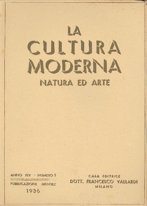 La cultura moderna. Natura ed arte. Maggio 1936 - N. …