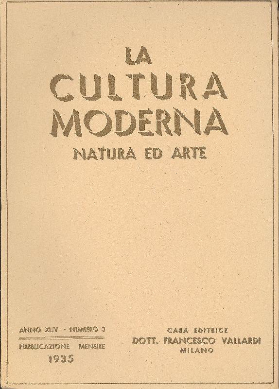 La cultura moderna. Natura ed arte. Marzo 1935 - N. …