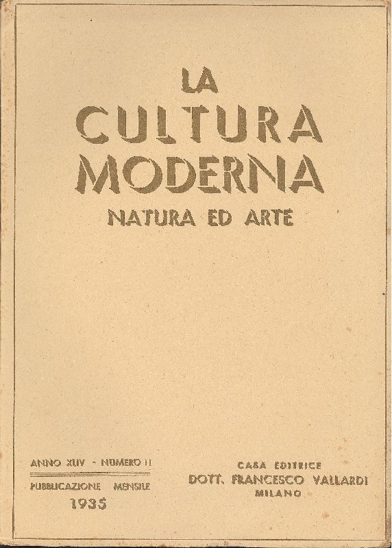 La cultura moderna. Natura ed arte. Novembre 1935 - N. …