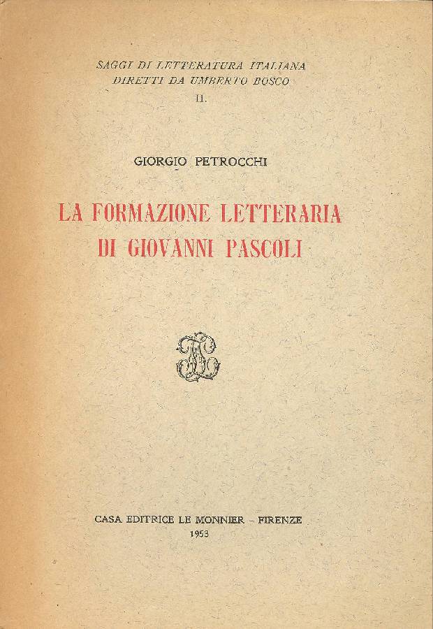 La formazione letteraria di Giovanni Pascoli