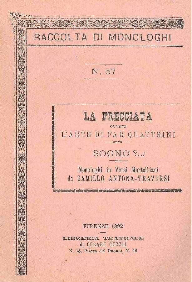 La frecciata ovvero L'arte di far quattrini - Sogno?