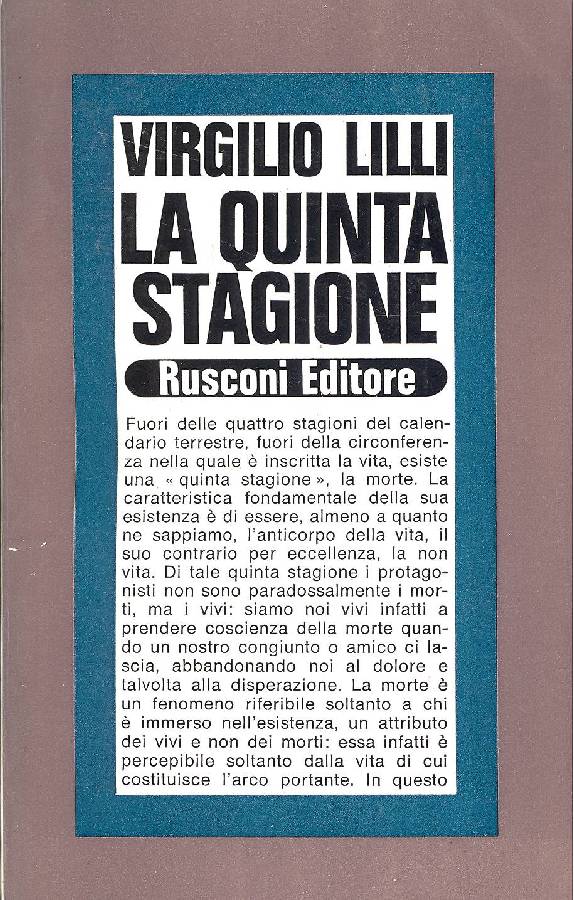 La quinta stagione. Meditazione sulla morte