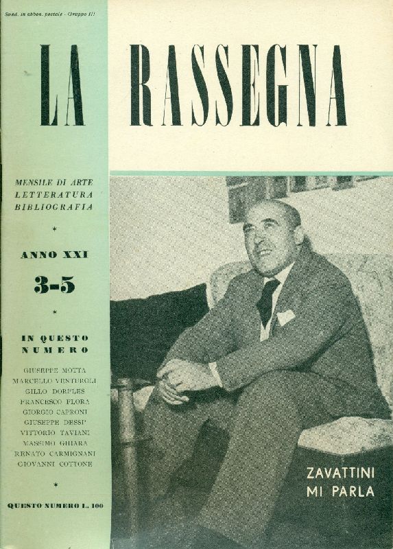 La Rassegna. Marzo-Maggio 1952, Anno XX, N. 3-5