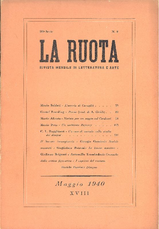 La Ruota. III serie, Numero 2, Maggio 1940