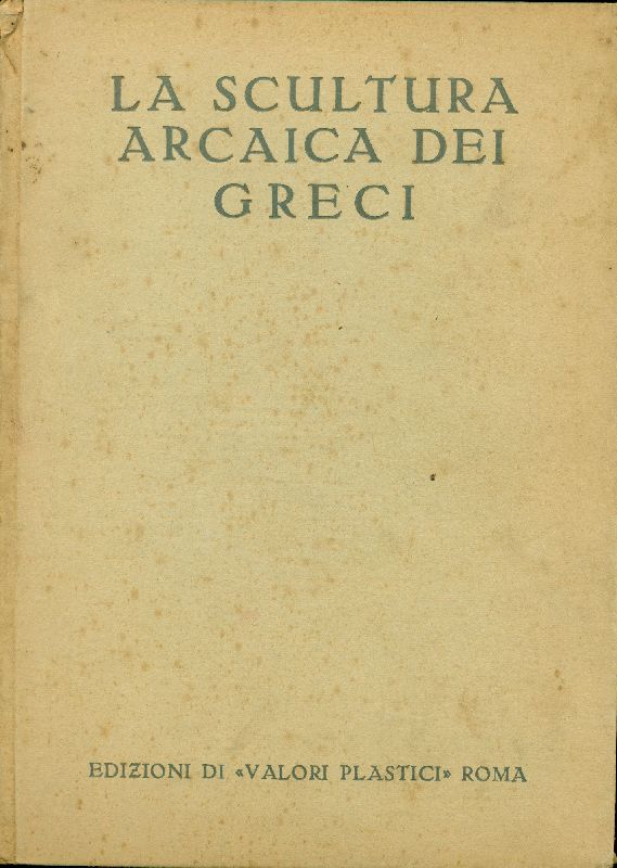La scultura arcaica dei Greci