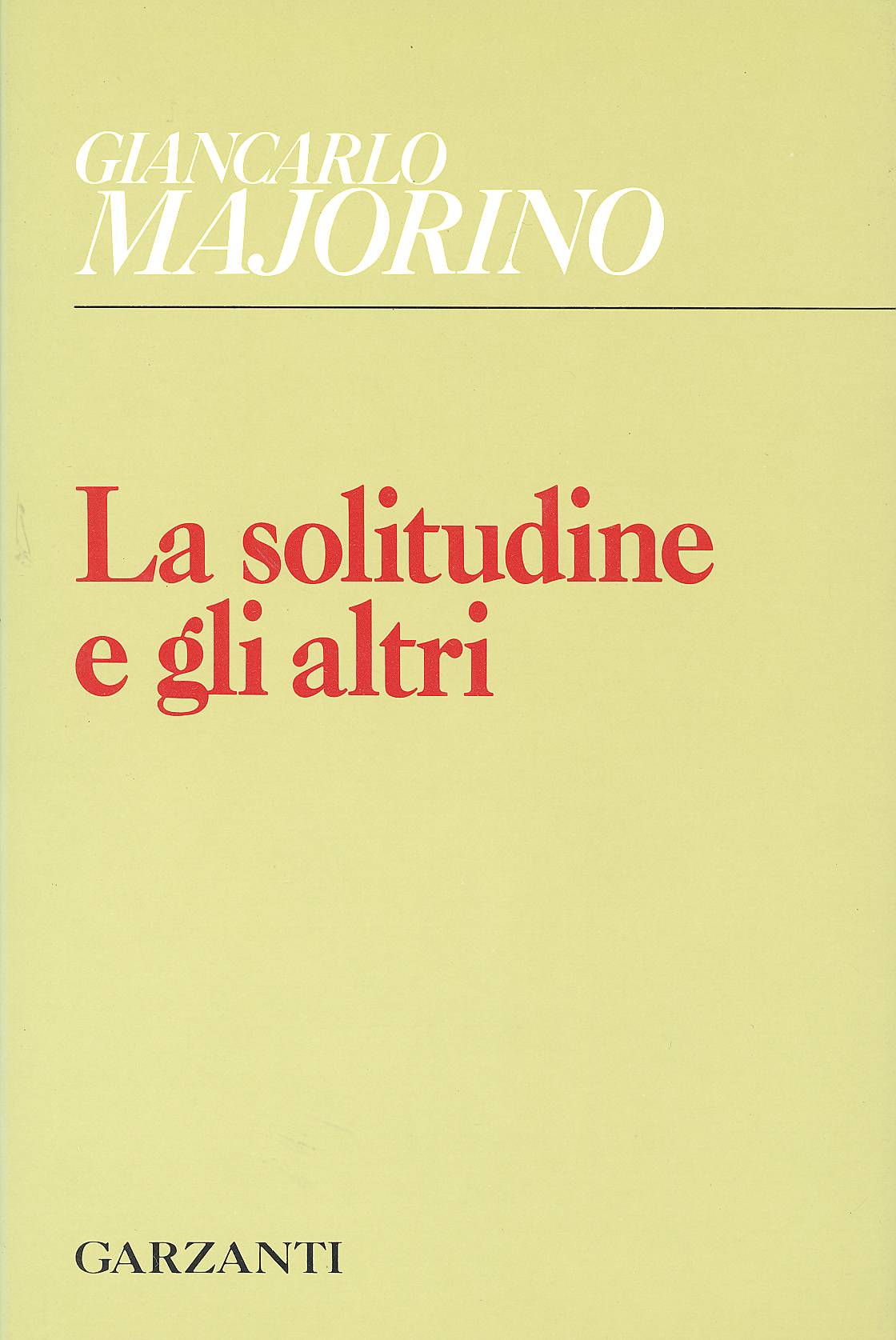 La solitudine e gli altri