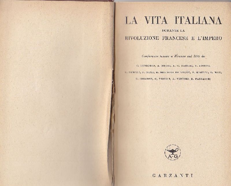 La vita italiana durante la Rivoluzione francese e l&amp;#39;Impero