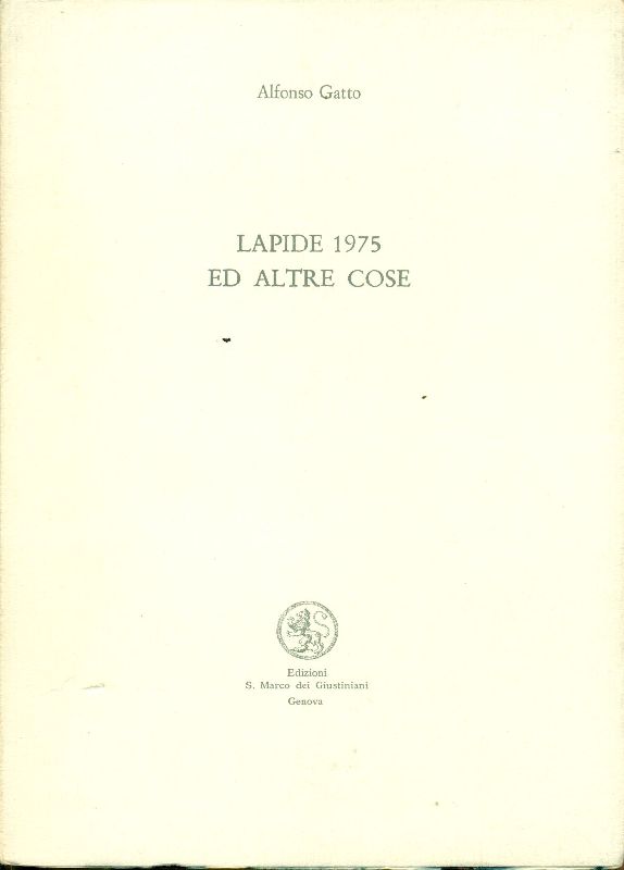 Lapide 1975 ed altre cose