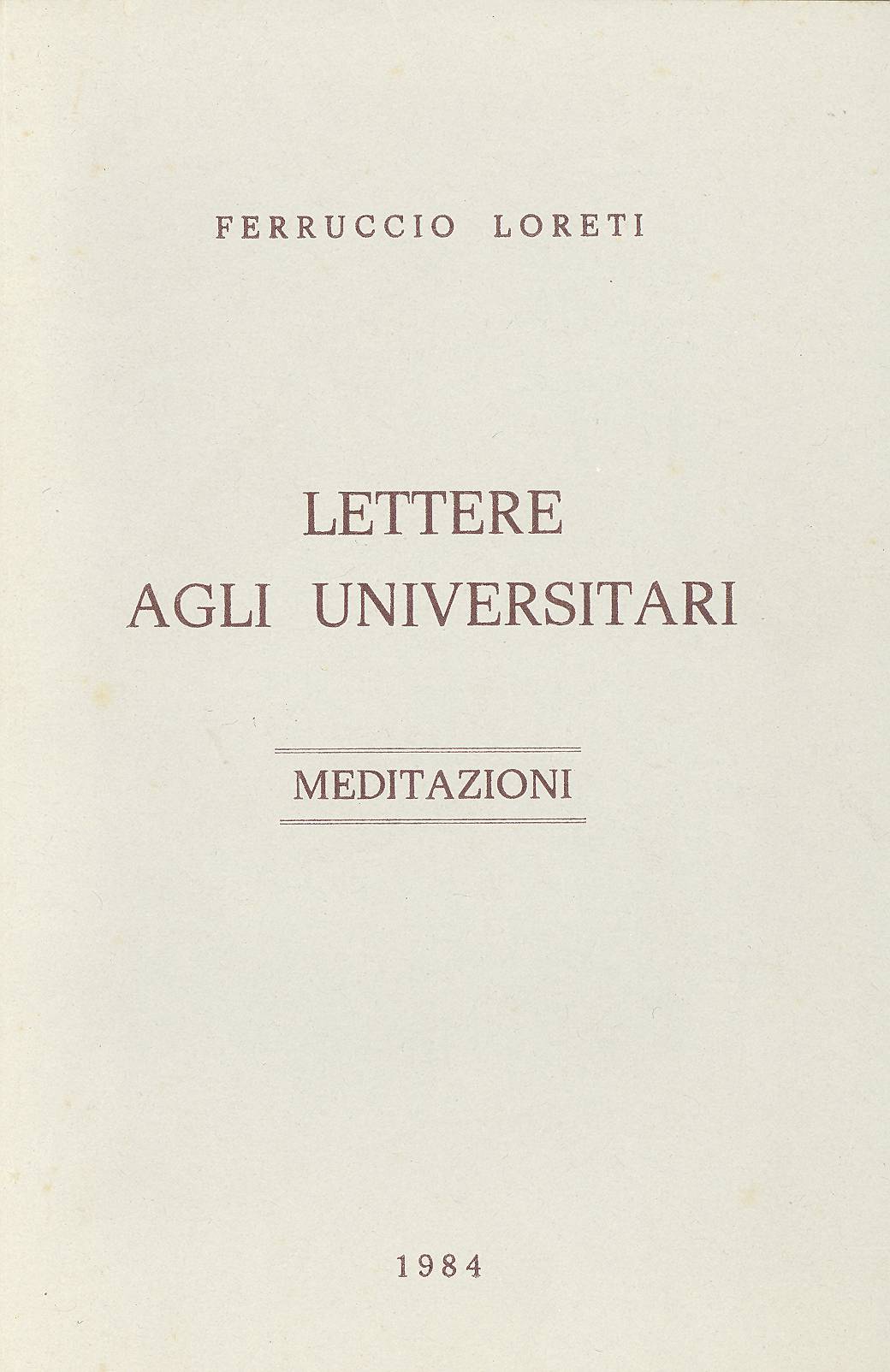 Lettere agli universitari