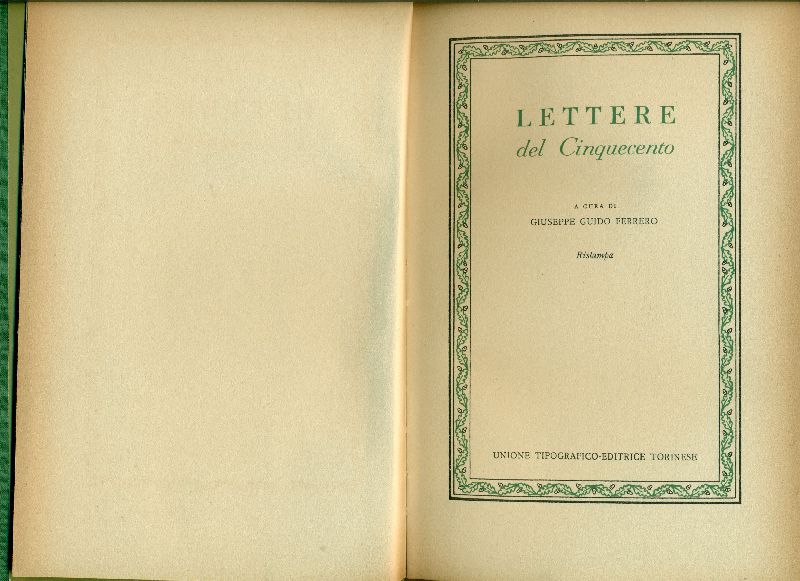 Lettere del Cinquecento