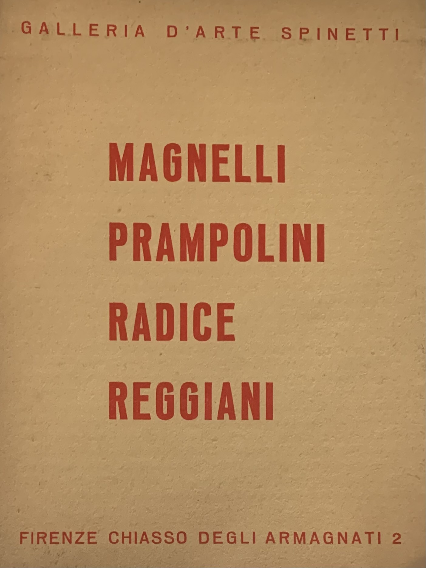 Magnelli Prampolini Radice Reggiani