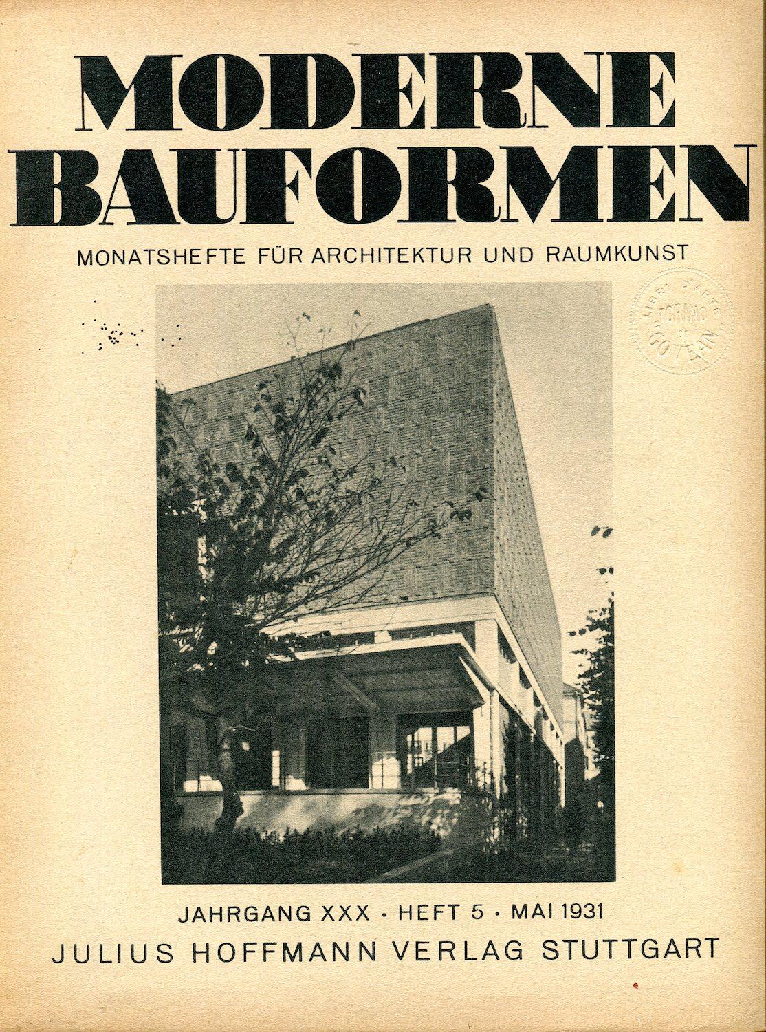 Moderne Bauformen. Monatshefte fur Architektur und Raumkunst. Jahrgang XXX, Heft …