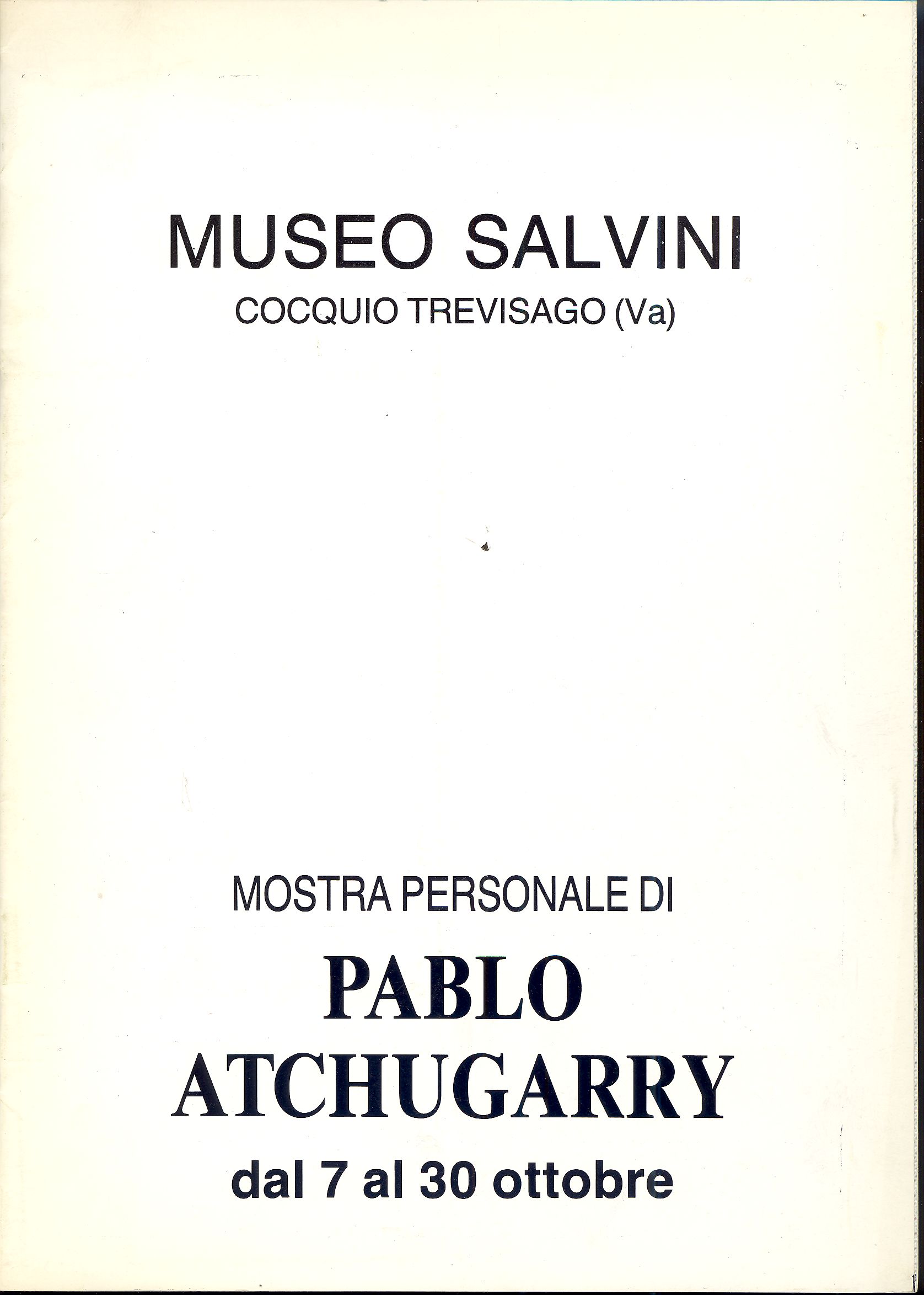 Mostra personale di Pablo Atchugarry
