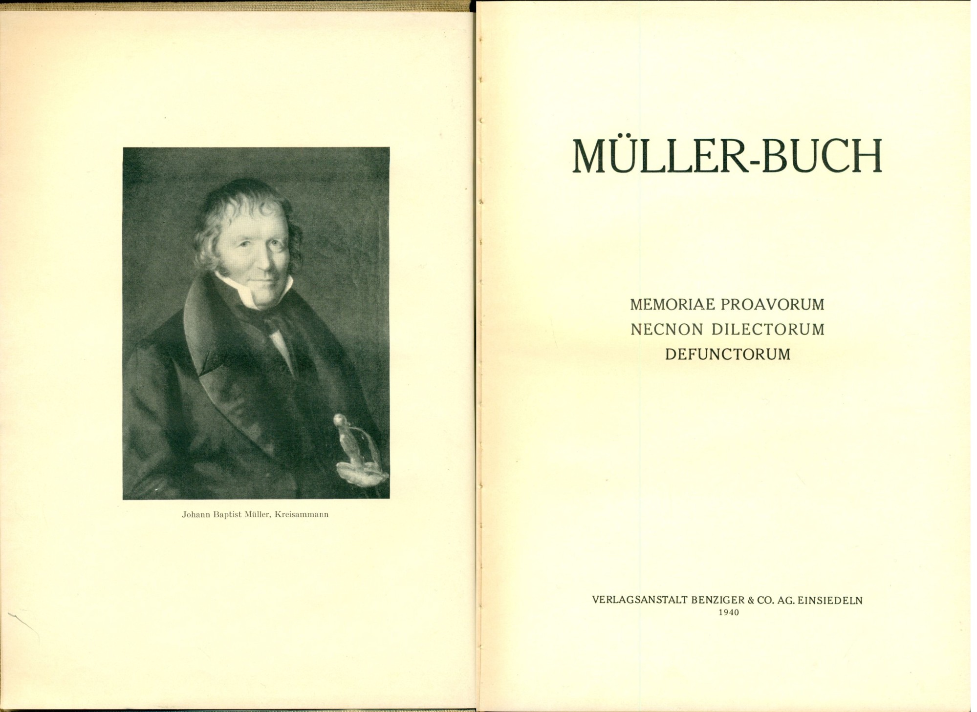 Muller-buch. Memoriae proavorum necnon dilectorum defunctorum