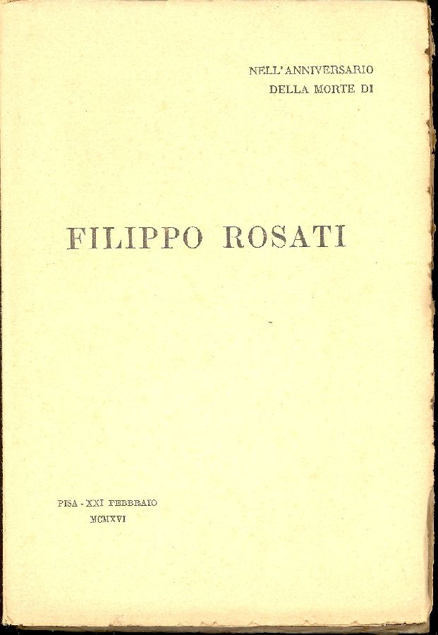 Nell'anniversario della morte di Filippo Rosati