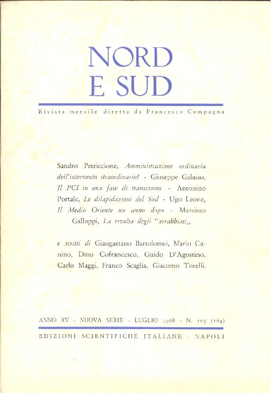 Nord e Sud. Luglio 1968 - N. 103 (164)