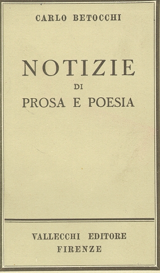 Notizie di prosa e poesia