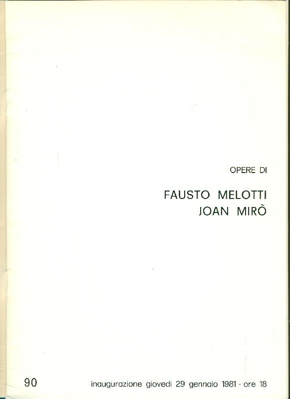 Opere di Fausto Melotti Joan Mirò