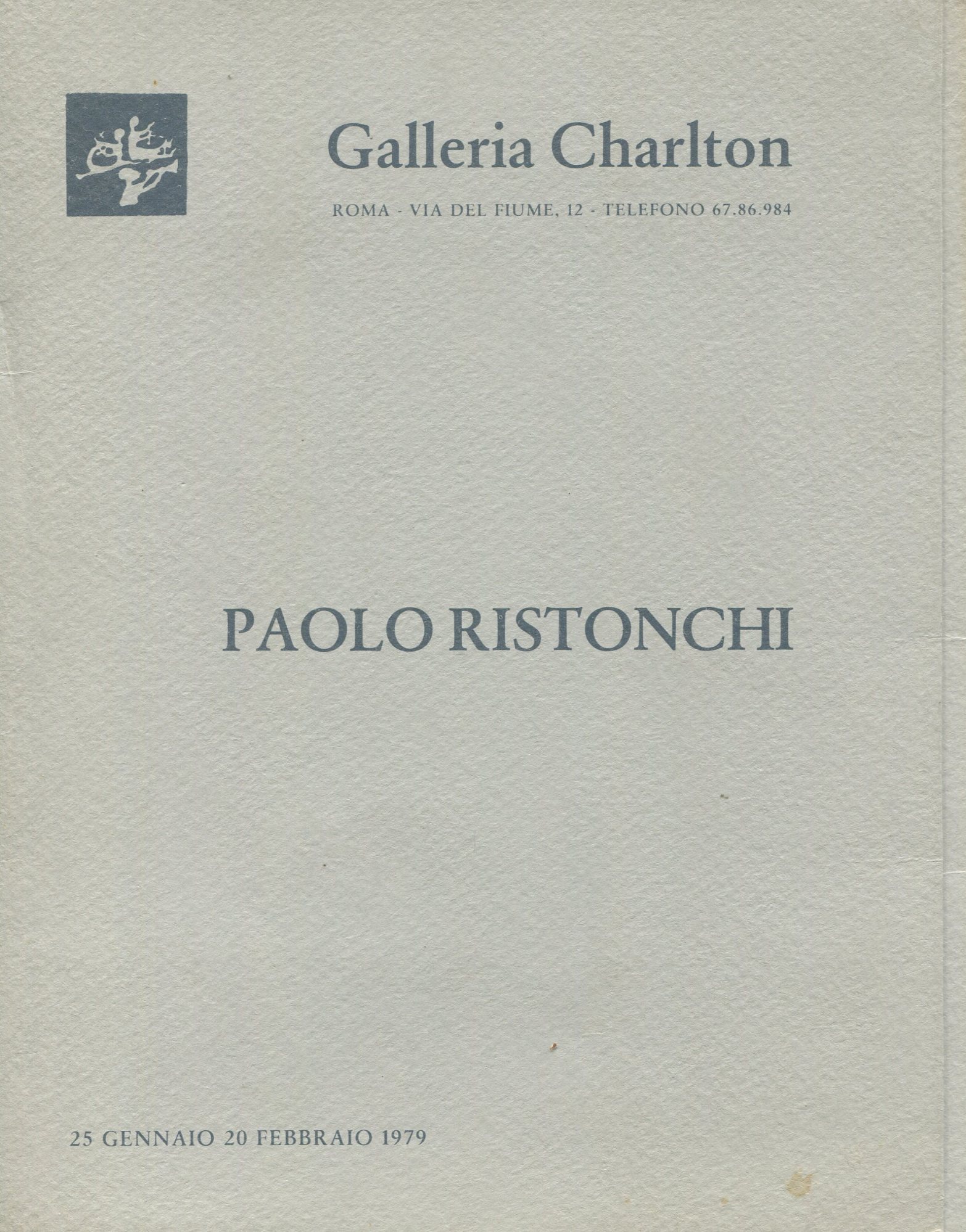 Paolo Ristonchi. Galleria Charlton 1979