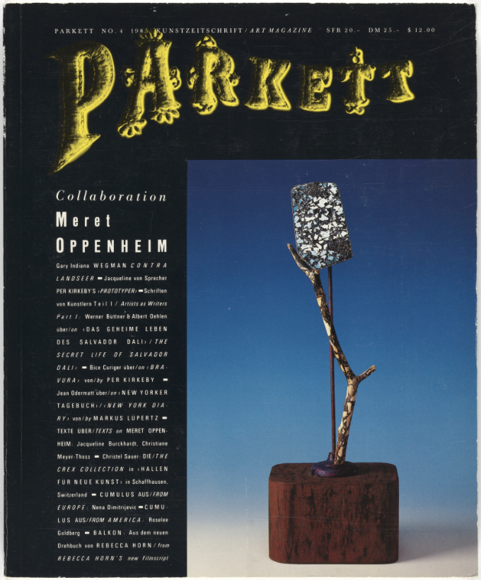 Parkett No. 4. Collaboration Meret Oppenheim