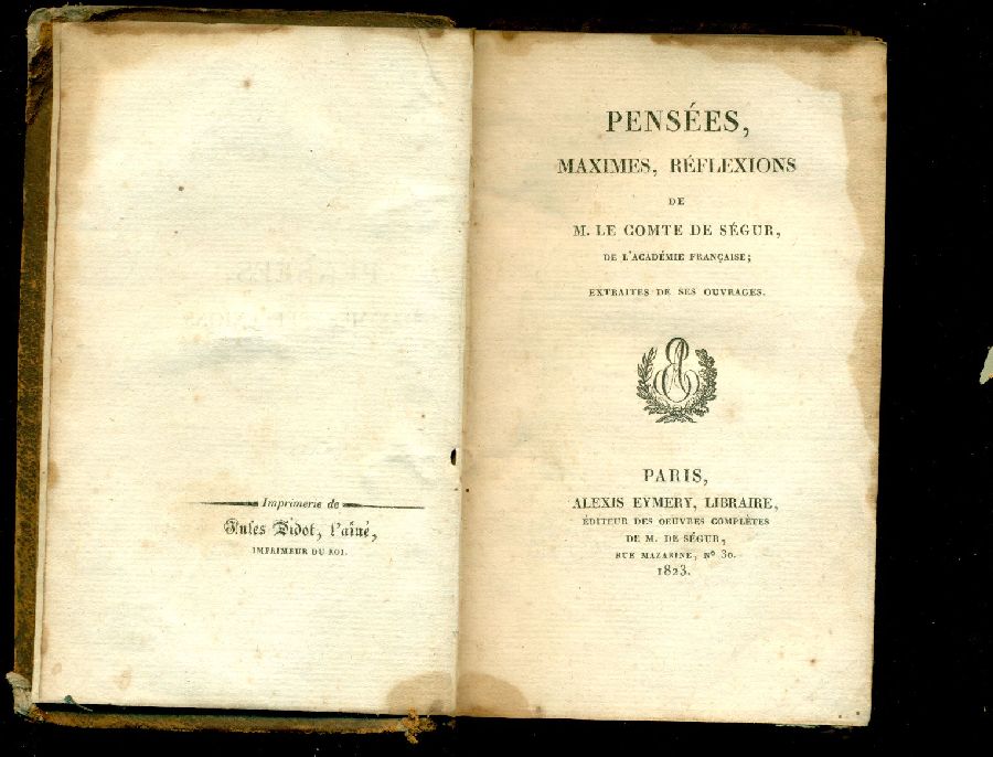 Pensées, maximes, réflexions