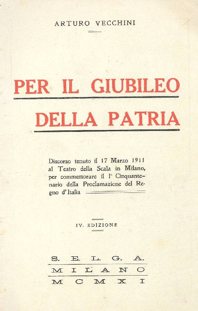Per il giubileo della patria
