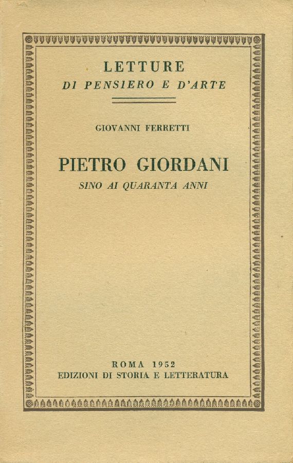 Pietro Giordani sino ai quaranta anni