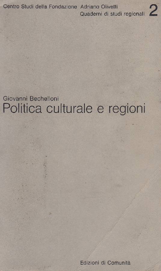 Politica culturale e regioni