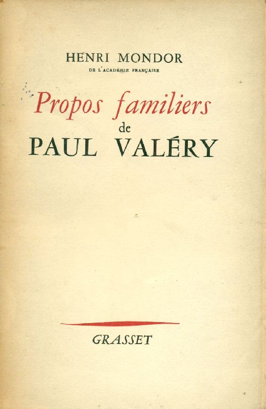 Propos familiers de Paul Valery
