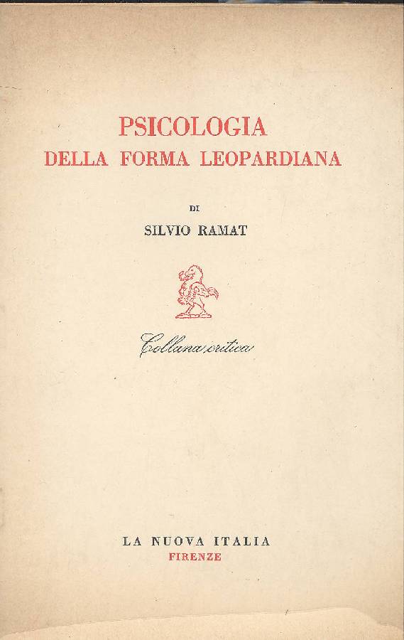 Psicologia della forma leopardiana