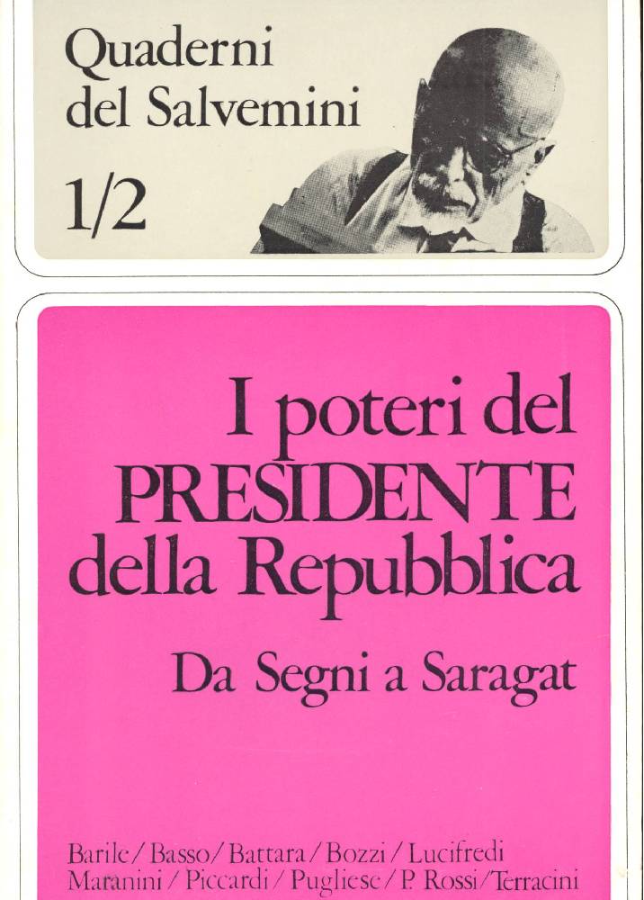 Quaderni del Salvemini. I poteri del Presidente della Repubblica da …