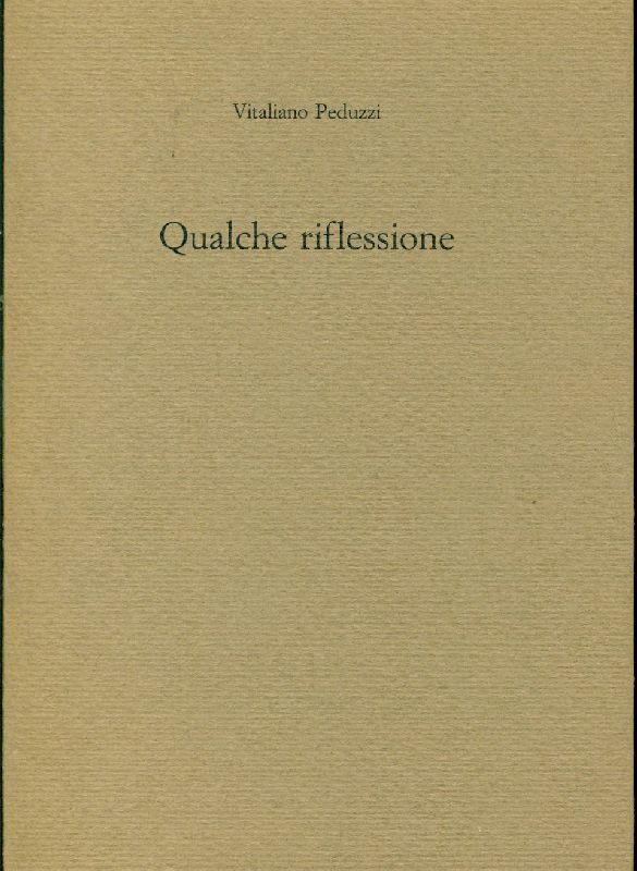 Qualche riflessione