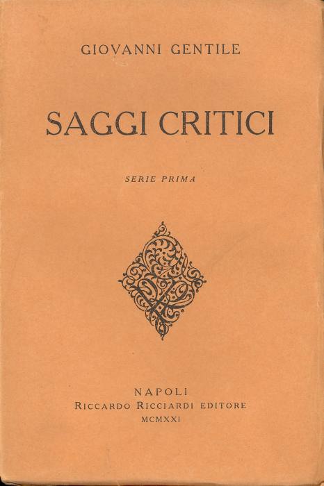 Saggi critici. Serie prima