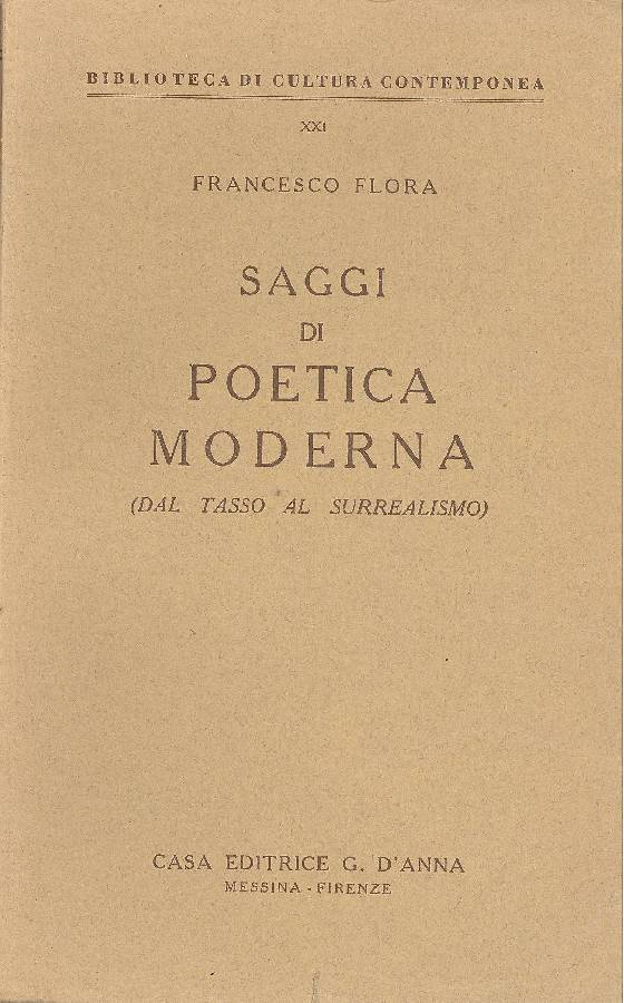 Saggi di poetica moderna (dal Tasso al Surrealismo)
