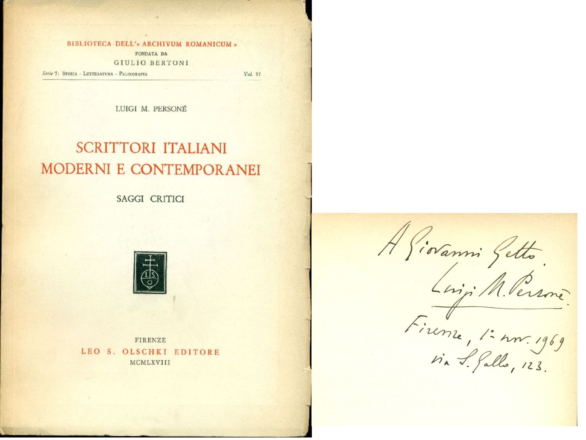 Scrittori italiani moderni e contemporanei