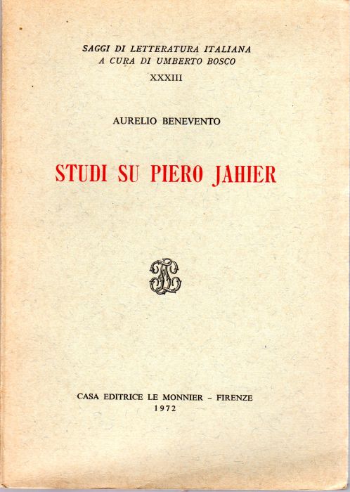 Studi su Piero Jahier