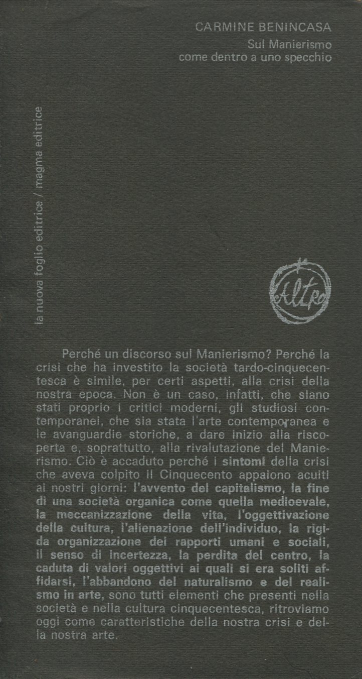 Sul Manierismo come dentro a uno specchio (il mondo come …