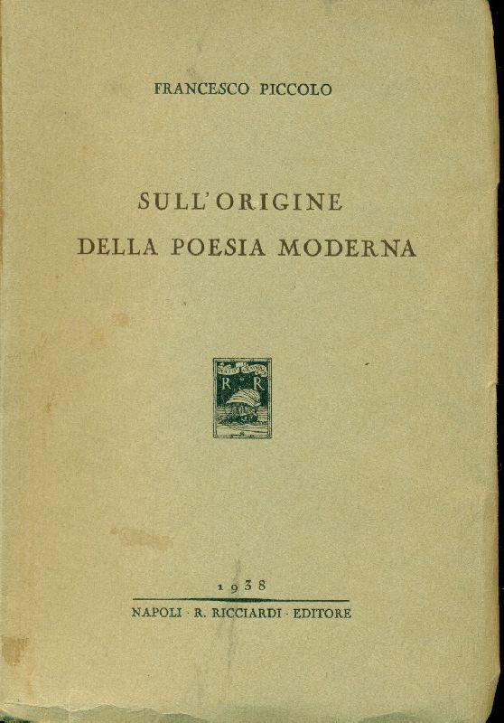 Sull'origine della poesia moderna