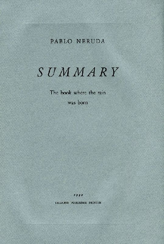 Summary - The book where the rain was born