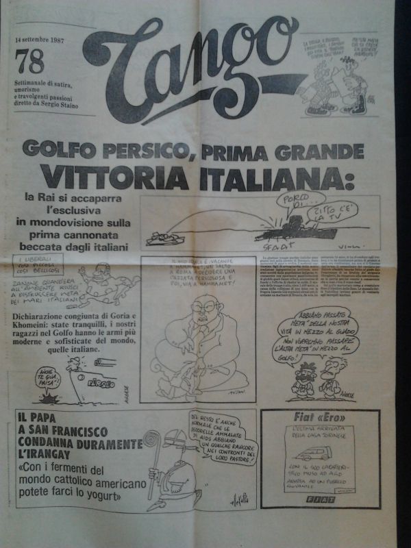 Tango. Settimanale di satira, umorismo e travolgenti passioni, diretto da …